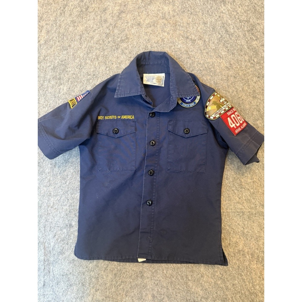 Boy Scouts BSA Uniform Shirt Youth Small NWOT Alabama Council Troop 4060 Vintage